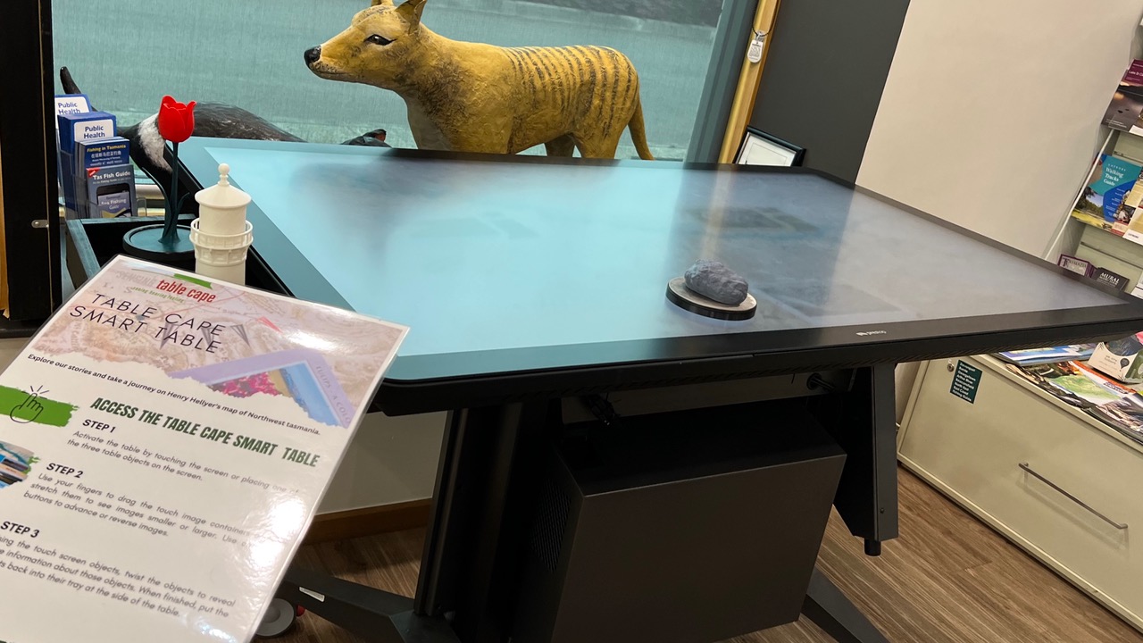 Burnie Visitor centre OR table